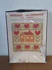 Vintage Latch Hook Wall Hanging "Heart Is Home" 12x12 New In Box.