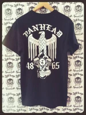 Camisa Panhead Engine & Imperial Eagle Cabezas Gráficas Traseras Chopper Motociclista Harley Foto 1 de 4