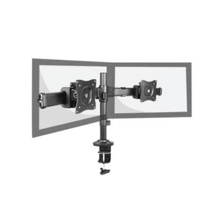 DOUBLE LCD LED MONITOR DESK MOUNT BRACKET FOR 15"-27", WITH ±30° TILT, 360 - Picture 1 of 4