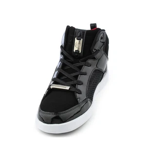Nuove scarpe da basket GM Cadillac Hi Top da uomo sneakers in pelle nera taglia US 9,5 - Foto 1 di 4