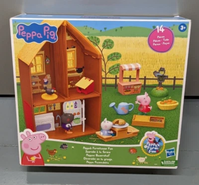 Peppa Pig Farm House Fun Hasbro 14 piece Great Christmas present - Image 1 of 4