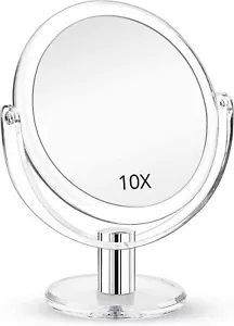 10X Magnifying Double Sided Makeup Mirror 6.25In Clear Pack of 1-Fabuday New - Picture 1 of 5