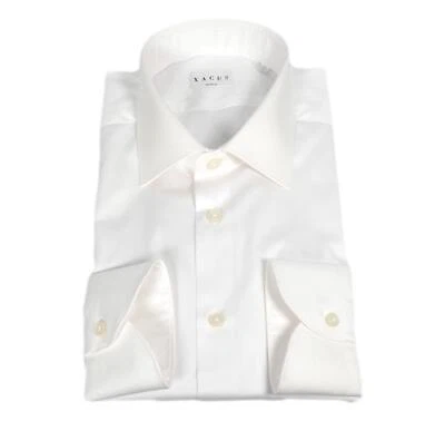 XACUS Camicia Uomo Classic Shirt Tailor Fit Tessuto Armaturato 11236001 Bianco - Immagine 1 di 3