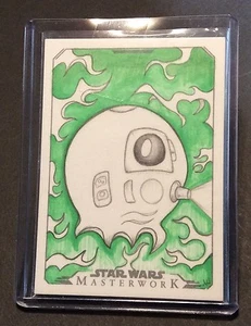 2015 Topps Star Wars Masterwork 1/1 Künstler Sketchkarte von Nathan Hamill - Bild 1 von 3