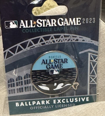 2023 ALL STAR GAME ORCA WHALE SEATTLE BALLPARK EXCLUSIVE COLLECTIBLE LAPEL PIN - Image 1 of 3