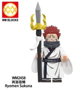 2 inch Custom Jujutsu Kaisen, Sukuna Ryomen Minifigure with Base - Picture 1 of 1