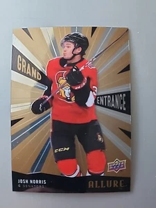 2020-21 Upper Deck Allure Grand Entrance Josh Norris GE-11 Ottawa Senators... - Picture 1 of 2