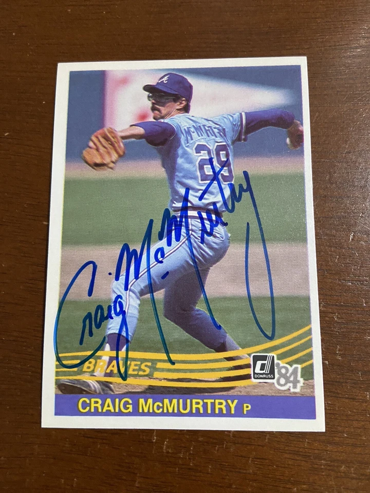 1984 Donruss Craig McMurtry Autographed Card Atlanta Braves Signed #599 - Image 1 of 2