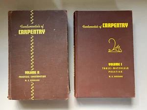 Fundamentals of Carpentry by W.E. Durbahn Two Volumes C.1947 Printed 1948 - Picture 1 of 5