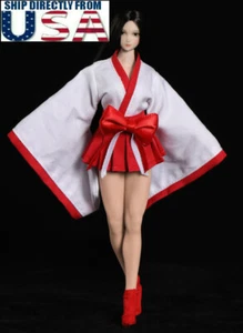1/12 Japanese Kimono Miko Dress Set For 6" TBLeague Female T01 T03 Figure USA - Picture 1 of 2