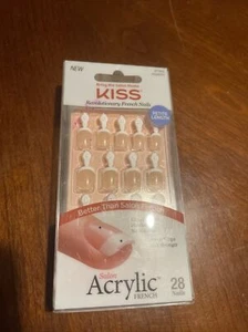 Kiss Salon Acrylic French Nails Glue-On Manicure Petite Length 67942 New KSAP01 - Picture 1 of 5