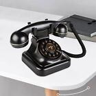 Telefon przewodowy retro w stylu retro staromodny telefon stacjonarny wybieranie przycisku telefonu z