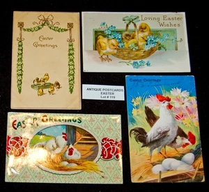 Lote de 4 postales ANTIGUAS de más de 110 años lote #119 Pascua - Imagen 1 de 2