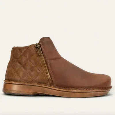 Botines Naot de Cuero Marrón con Cremallera Lateral Botines Acolchados Neutro Informal Gamuza Foto 1 de 4