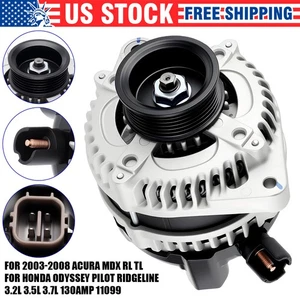 Alternador 11099 OEM para Acura MDX RL TL 2003-2009 Honda Odyssey Pilot Ridgeline - Imagen 1 de 10