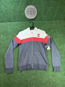 Sudadera con capucha New Era para mujer Cleveland Guardians bloque de color cremallera completa talla pequeña - Imagen 1 de 4