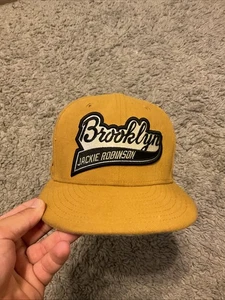 BROOKLYN DODGERS MLB NEW ERA 59FIFTY JACKIE ROBINSON PATCH FITTED HAT/CAP NWT - Picture 1 of 3