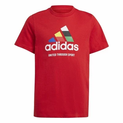 T-shirt à manches courtes unisex Adidas Tiro Nations Pack Graphic Rouge - Photo 1/4