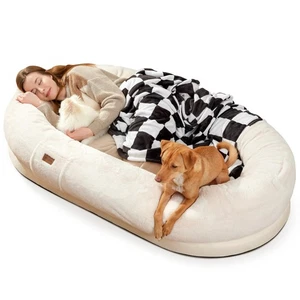 Orthopedic Human Dog Bed for Adults & Pets, Washable Memory Foam | 75 in - Picture 1 of 8