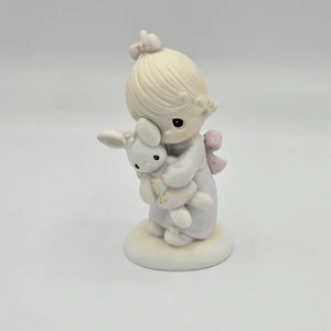 Easter Precious Moments Girl with Bunny: 1978 "Jesus Loves Me" Vintage Figurine - Picture 1 of 5