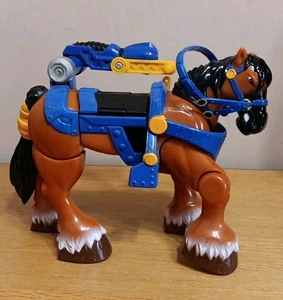 Fisher Price Mattel Rescue Heroes Dale Clydesdale Horse 2002 Falta gancho amarillo - Imagen 1 de 11