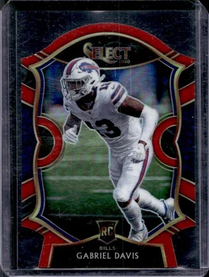 2020 Select Gabriel Davis RC Red Prizm Die Cut Rookie Concourse #82 Bills - Image 1 of 2