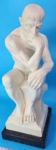 Statua scultura "Il Pensiero" di Gino Ruggeri su base marmo 10 pollici - Foto 1 di 16
