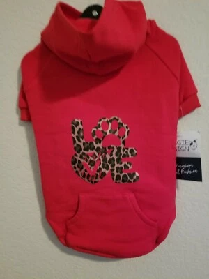 Sudadera con Capucha Flex Fit Perro Serigrafía Personalizada Leopardo Love Talla Grande Foto 1 de 4