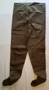 vintage Chest Waders Brown with Neoprene Boot Foot Size 42 - Picture 1 of 11