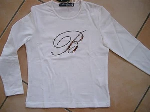 (C589) Dolce maglia Miss Blumarine Girls + logo strass rifinitura sul petto tg.104 - Foto 1 di 2