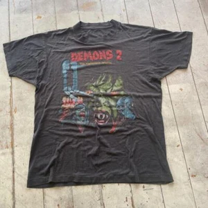80s Vintage Horror Movie T-shirt Demon’s 2 Incubo Ritorna Size L Used from japan - Picture 1 of 13