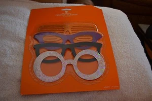 New ! Halloween Set of 4 Pumpkin Sunglasses NIP Self Adhesive - Picture 1 of 1
