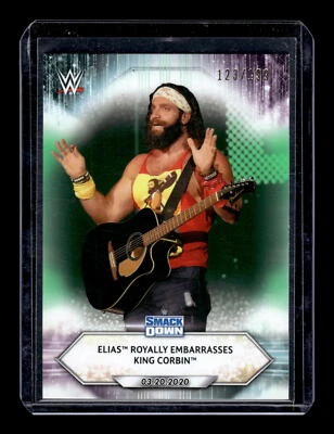 2021 Topps WWE #39 Elias Royally Embarrasses King Corbin Green 123/199 - Image 1 of 2