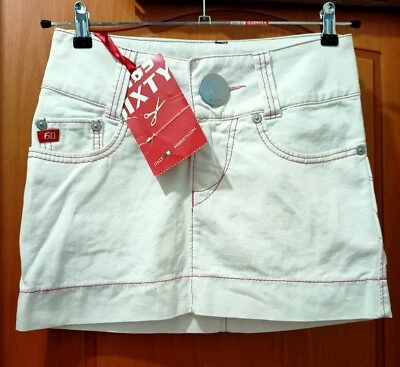 Винтажная белая мини-джинсовая юбка Y2K Miss Sixty с заниженной талией S, БЕСПЛАТНАЯ импортная плата для США - Изображение 1 из 4