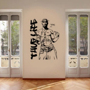 Pegatina/calcomanía de arte/ventana diseño Tupac 2PAC - Imagen 1 de 6