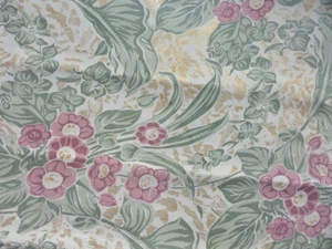 Lambskin leather hide Shimmering Multicolored Tropical Floral Print on Off White - Picture 1 of 8
