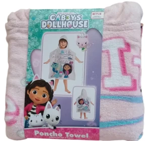 Gabbys Dollhouse Poncho Beach Towel Pool Bath 1pc Top 10 Trending Age 3 - 6 - Picture 1 of 8