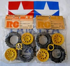 NEW 4 x Unused 1/12 Tamiya Porsche 959 Rally Tires Tyres + Rims 50308 - Picture 1 of 11