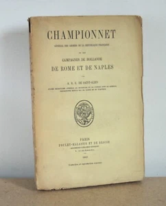 Championnet Général des Armées A. R. C. de Saint-Albin 1861 Poulet-Malassis - Bild 1 von 5