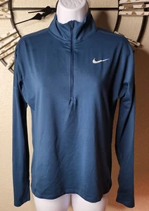 Nike Running Shirt Womens XS Dri Fit Long Sleeve 1/4 Zip Pullover Stretch Top - Picture 1 of 10