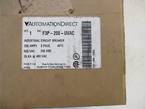 Nuovo con scatola Automation Direct 200A Interruttore circuito F3P-200-UVAC - Foto 1 di 5
