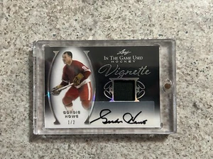 2023 Leaf In The Game Used Hockey Gordie Howe ”Vignette” 1/2 - Picture 1 of 2