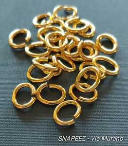 SNAPEEZ II ULTRAPLATE Oval - 24 kt. Gold Biegering 10x8mm. Made in USA. - Bild 1 von 4
