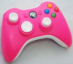 Official Microsoft XBox 360 PINK/White Wireless Controller game gaming hand oem - Picture 1 of 6
