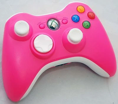 Official Microsoft XBox 360 PINK/White Wireless Controller game gaming hand oem - Image 1 of 4
