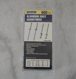 Silver Aluminum Blind Rivet Assortment 500-Piece Storehouse 67668 - Picture 1 of 9