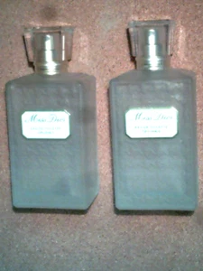 2 EMPTY Christian Dior Miss Dior Eau De Toilete Perfume Bottle 3.4 Oz /100 ml - Picture 1 of 7