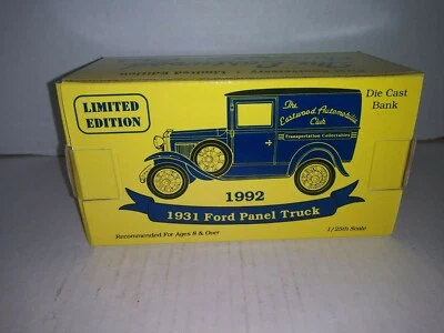 Eastwood Automobilia Club 1992 1931 Ford Panel Truck Die Cast Bank nuevo #173500 Foto 1 de 4