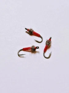 Al's Rat Midge - Red - size 20 or 22 - 3 pack - trout fly fishing - Picture 1 of 1