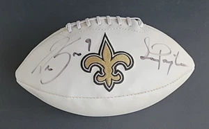 Drew Brees & Sean Payton Signed NFL Superbowl Football Saints Autographed No COA - Picture 1 of 11